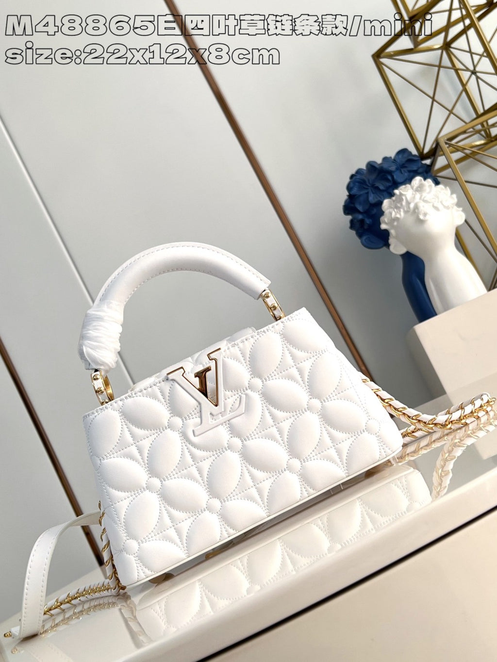 Louis Vuitton Capucines East-West Women's Monogram Logo Solid Color Leather Shoulder Crossbody Tote Bag Bags #75155