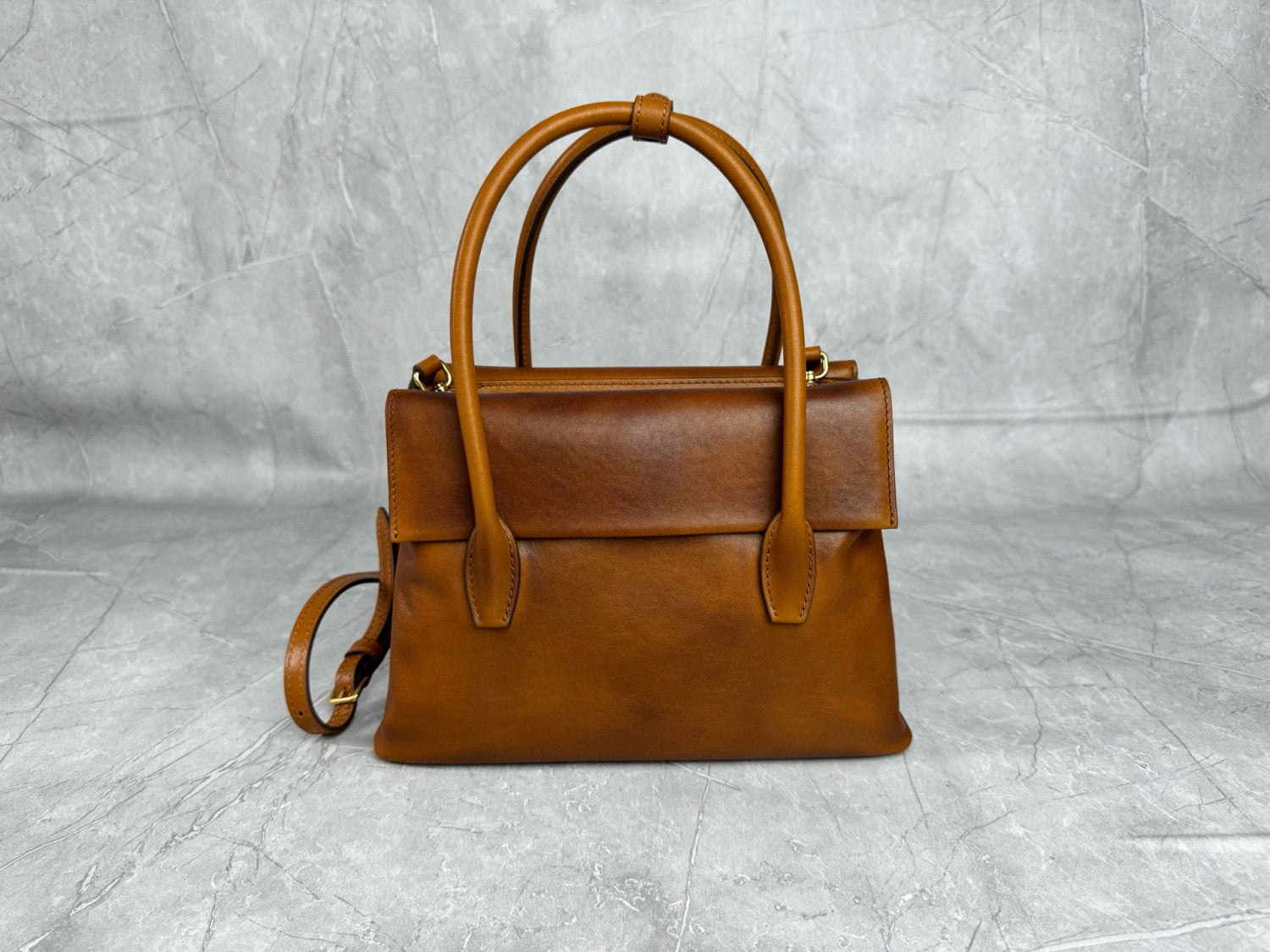 MiuMiu Jang Won-young Leather Double-sided flap Vintage handbag Shoulder bag bags #194095