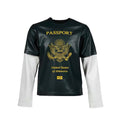 Mowalola Opium Passport Passport Fake Two Pu Leather Long Sleeve Central Cee Same Men Women Fashion High Street T-shirt Tops Ngvp #2238