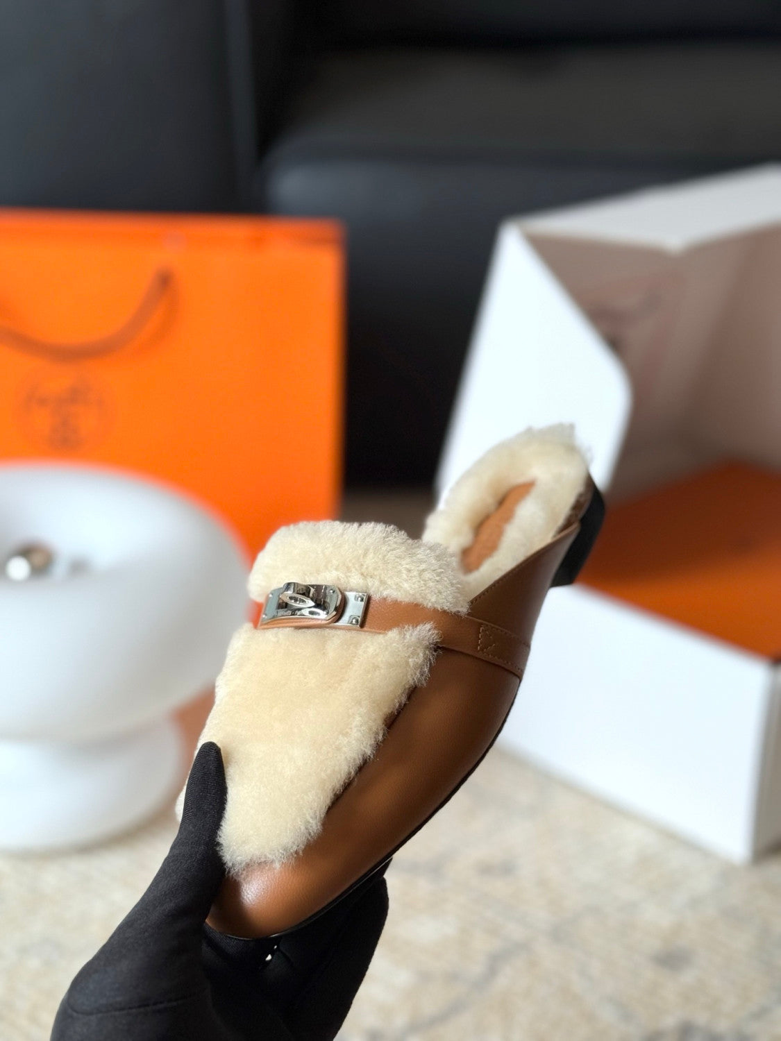 Hermes Oz mule Beige #334029