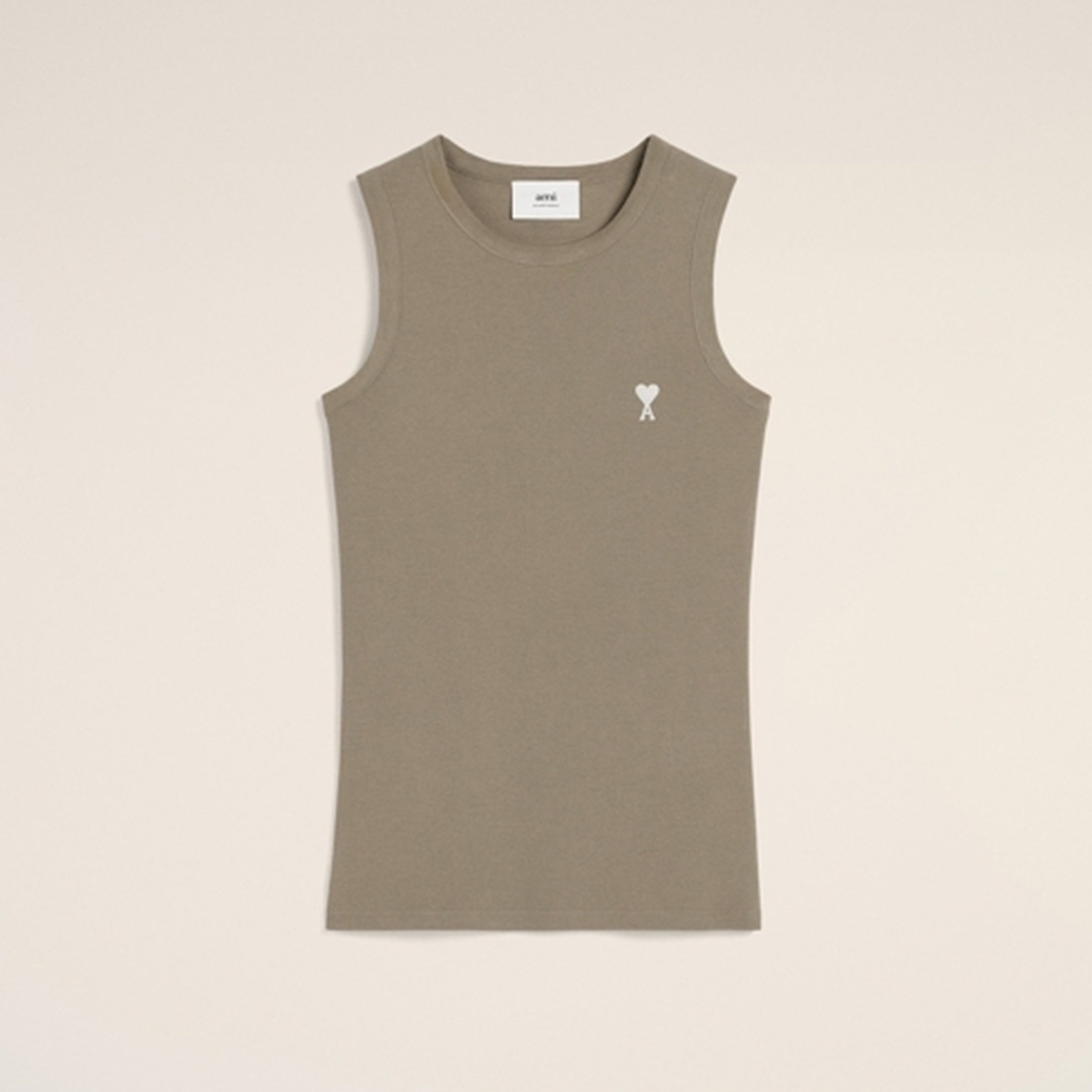 Ami Spring And Summer New Men's Solid Colour Adc Knitted Vest Love Heart Slim Sleeveless Round Neck Top Sleeveless T-Shirt #81153