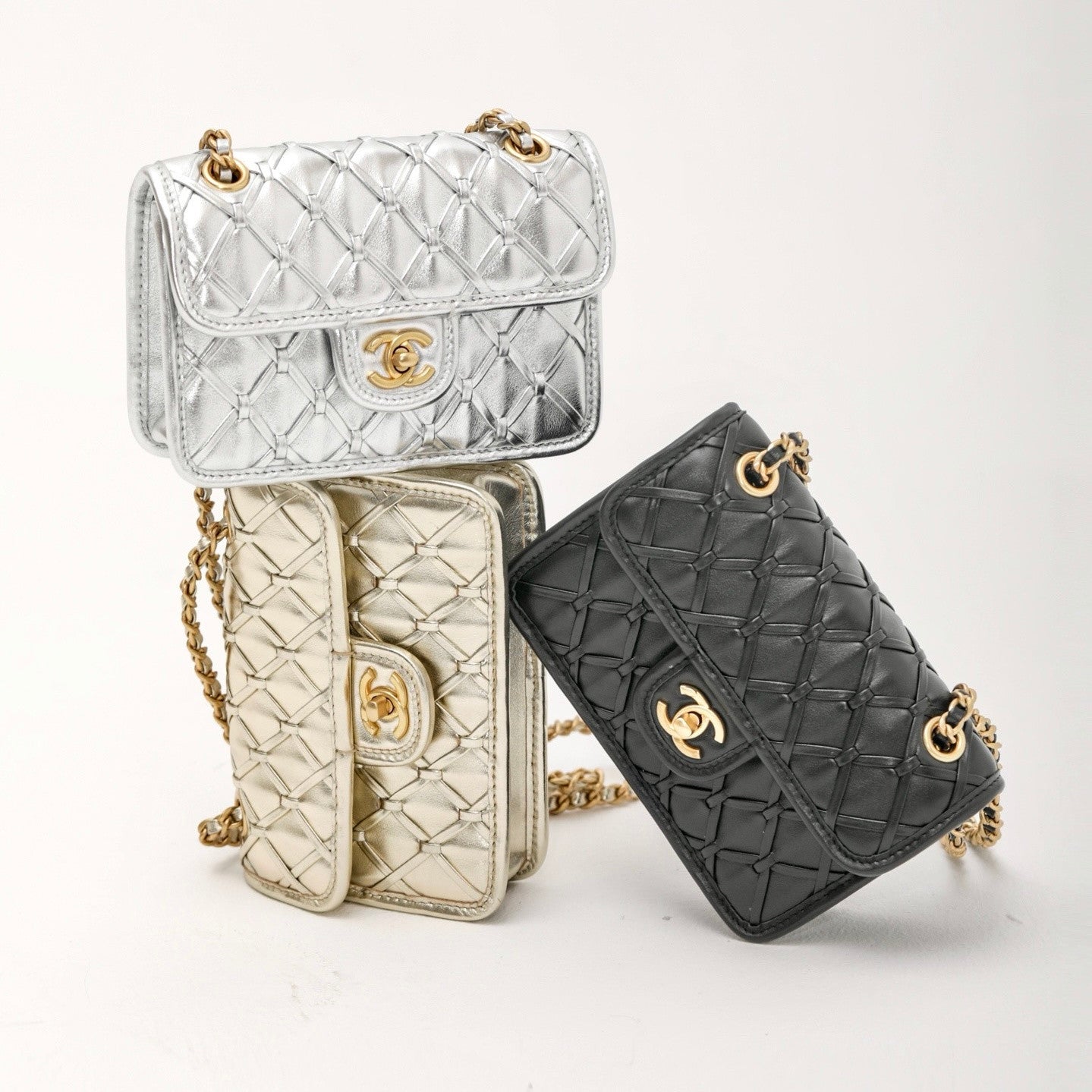 Chanel Metallic Braid Mini Shoulder Bag #317579