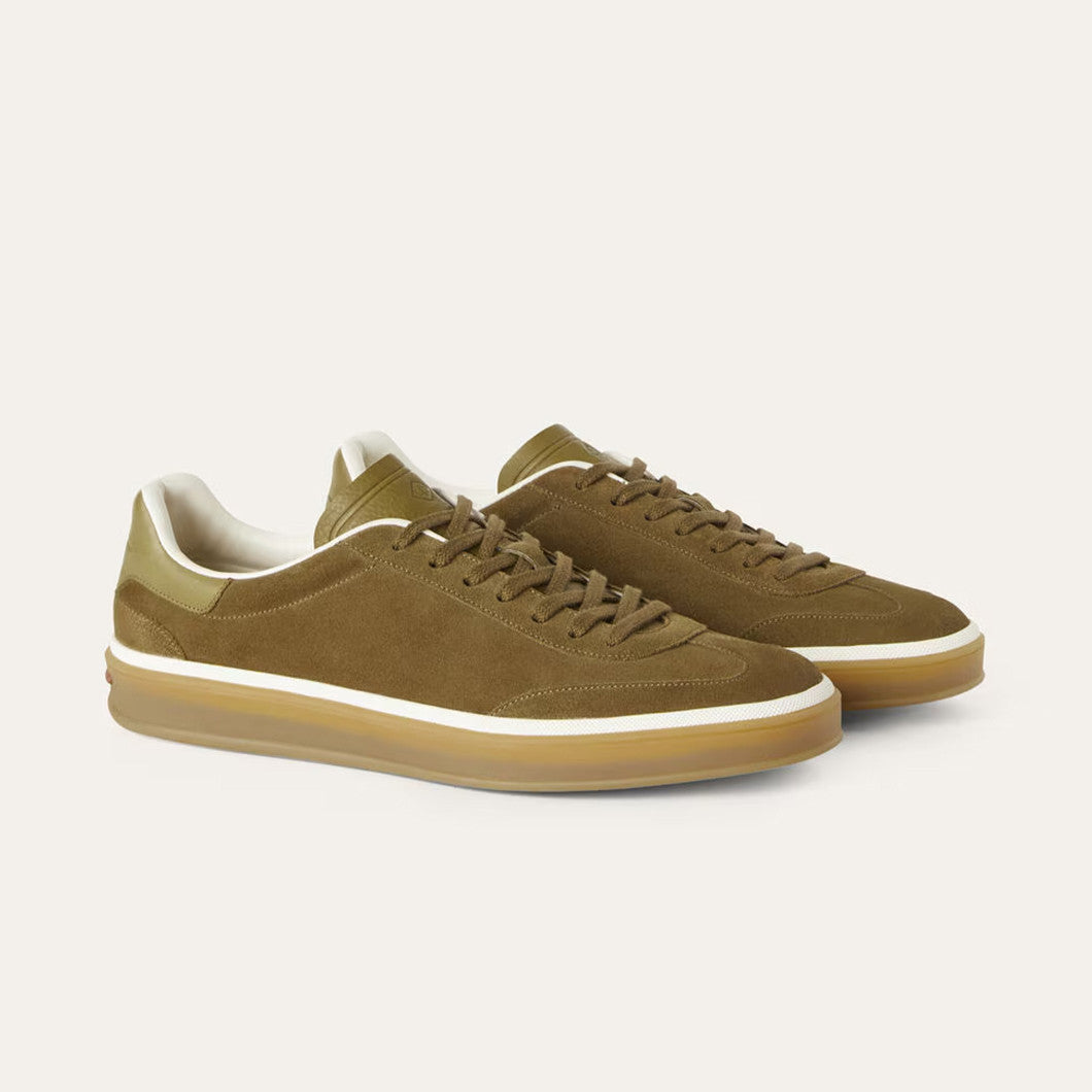 Loro Piana Men's Tennis Walk Dexun Sports Shoes Suede Round Toe Lace-Up Solid Color Four-Season Casual Shoes Low-Top Sneakers Ngvp #315199
