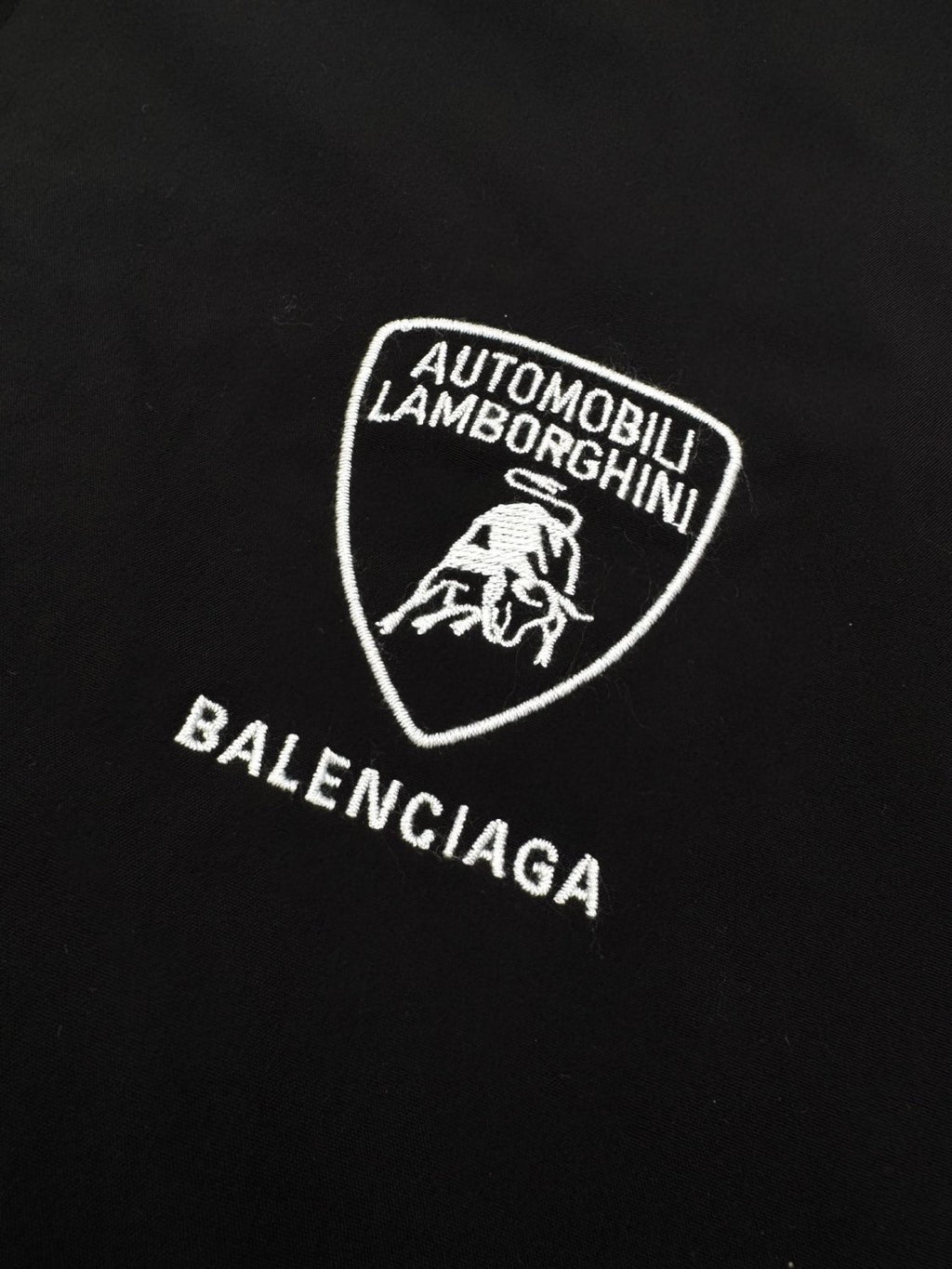 Balenciaga x Lamborghini Men's Spring/Autumn Solid Colour Car Logo Print Zipper Long Sleeve Sports Jacket #77568