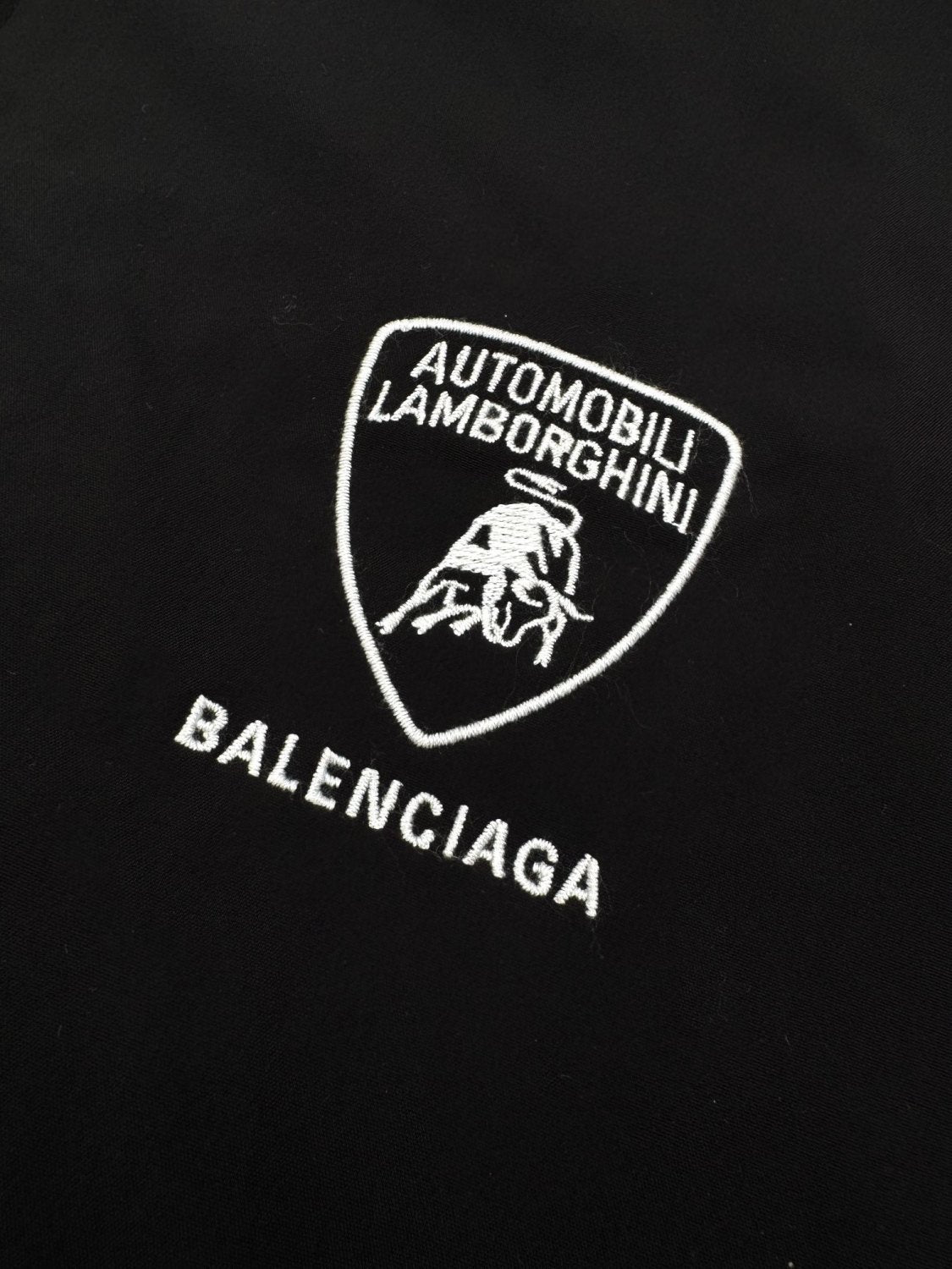 Balenciaga x Lamborghini Men's Spring/Autumn Solid Colour Car Logo Print Zipper Long Sleeve Sports Jacket #77568