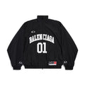 Balenciaga Basketball Series Men's Spring And Fall Black Technology Poplin Sports Zipper Long Sleeved Jacket #75789