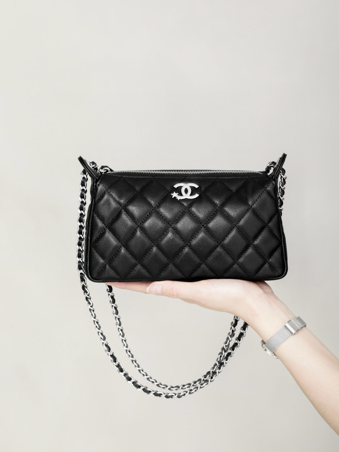 Chanel Star Double C With Diamond Logo Mahjong Bags Armpit Crossbody Bag Fashion Luxury Caviar Banquet Bag #81421