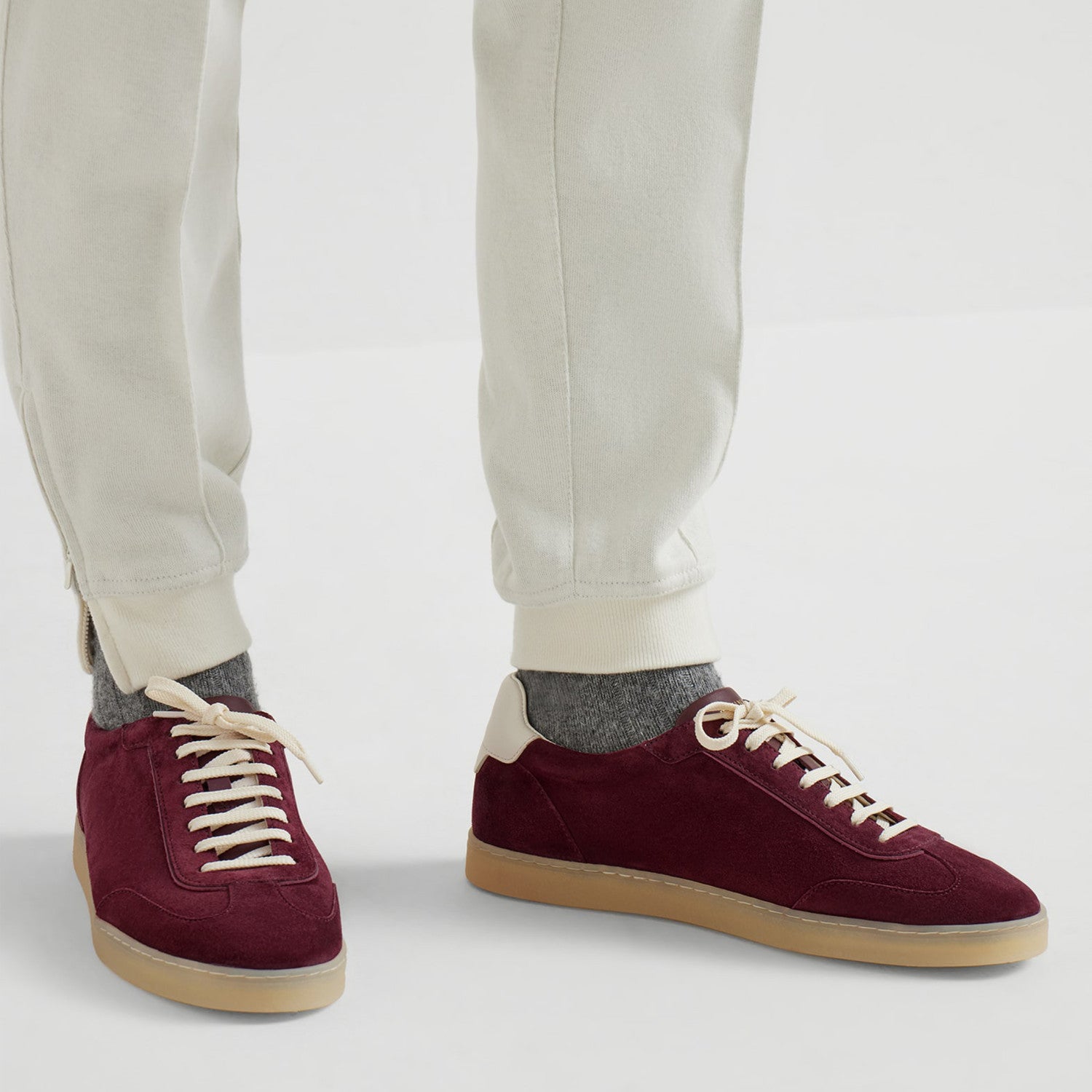 Brunello Cucinelli Men's Spring And Summer Washed Suede Rubber Sole Shoes Fashion Casual Solid Color Flat Sneakers Ngvp #1983