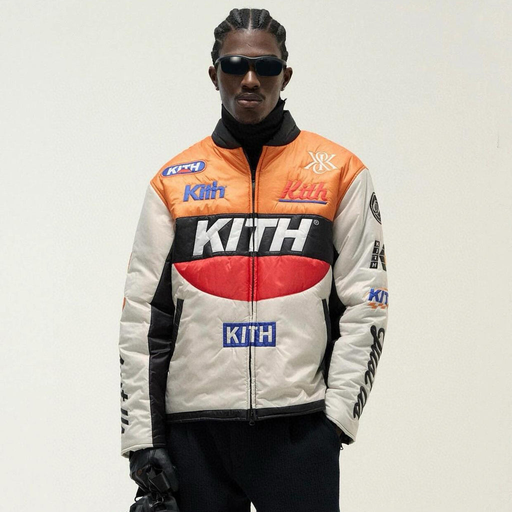 Brixton Men's Fall/Winter Fashion Casual Color-Blocked Letter Icon Lightweight Cotton Jacket Biker Jacket #79533