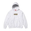 Supreme Men's and Women's Autumn/Winter Shanghai Opening Limited Collection Leopard Print Box Logo Grey Hooded Sweatshirt #99441