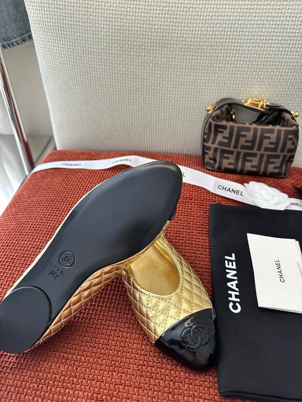 Women's Double C Embroidered Checkered Flat Mary Jane Shoes Four Seasons Round Toe Leather Casual Sandals Shoes #81475
