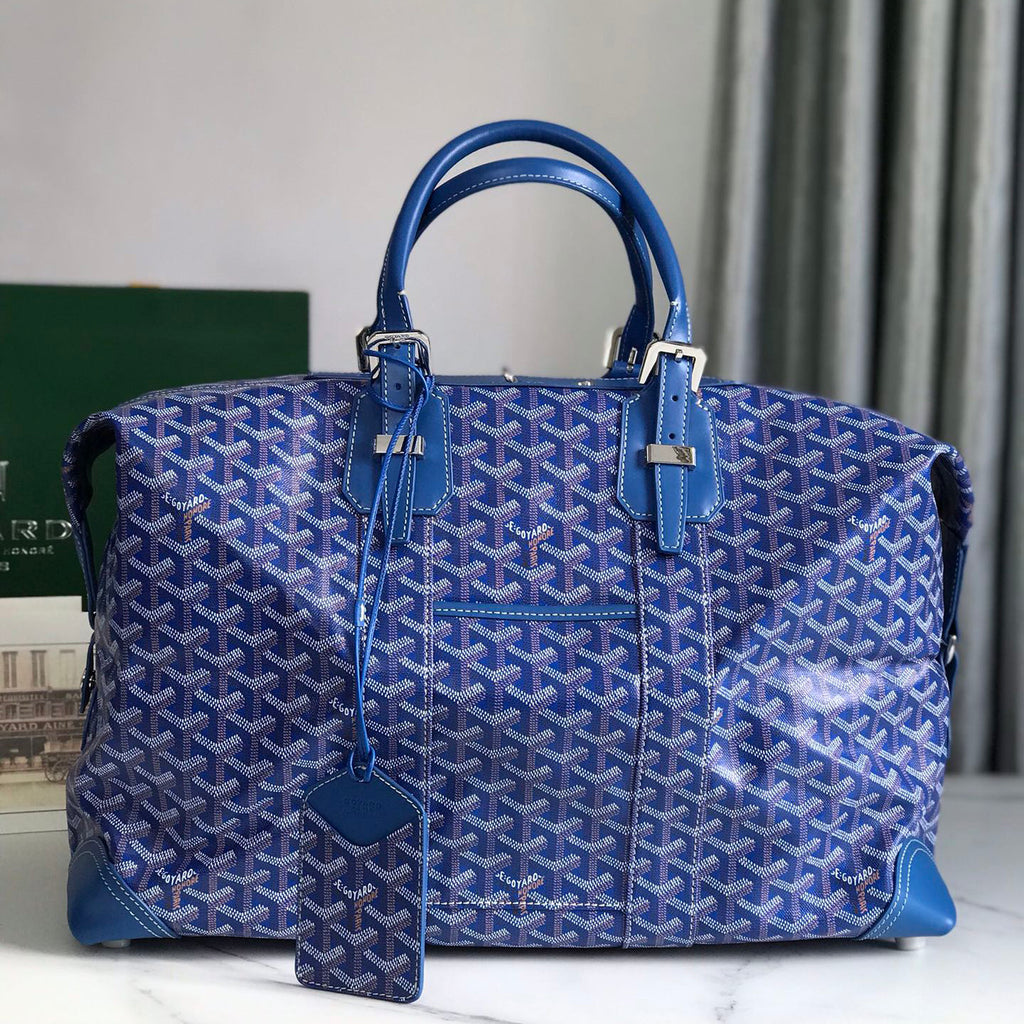 GOYARD Men's And Women's Old Flower Full Print Canvas Collocation Cowhide Shoulder Cross Handbag Travel Bag Bags #75471