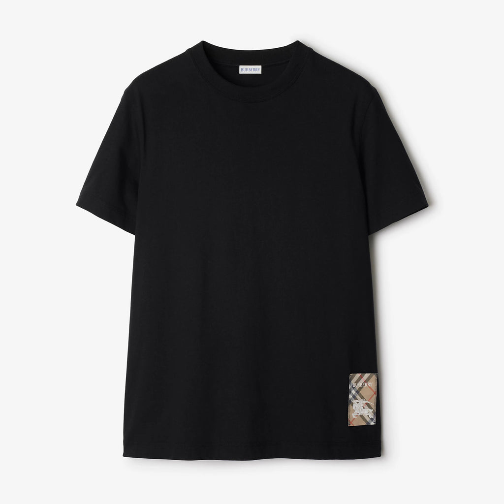 Burberry Men's Summer Embroidered Logo Round Neck Cotton Short Sleeve T-Shirt #75264