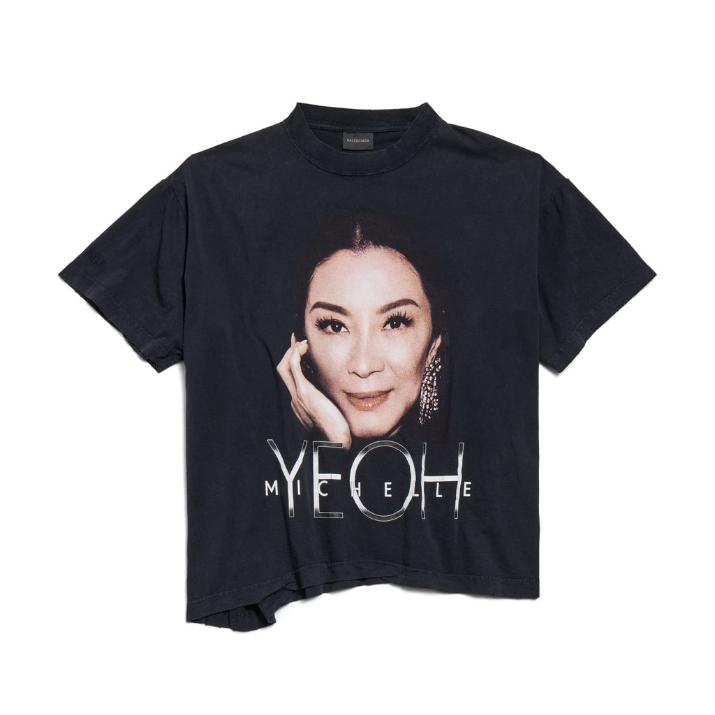 Balenciaga Men's and Women's Summer Portrait Printed Solid Colour Round Neck Cotton Short Sleeve T-Shirt #76597