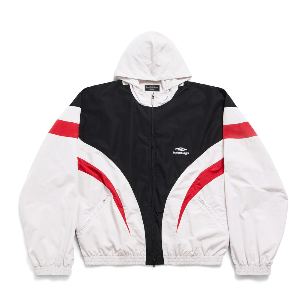 Balenciaga 3B Sports Icon Tracksuit Men's Spring Autumn Tech Poplin Zip Hooded Jacket #99545