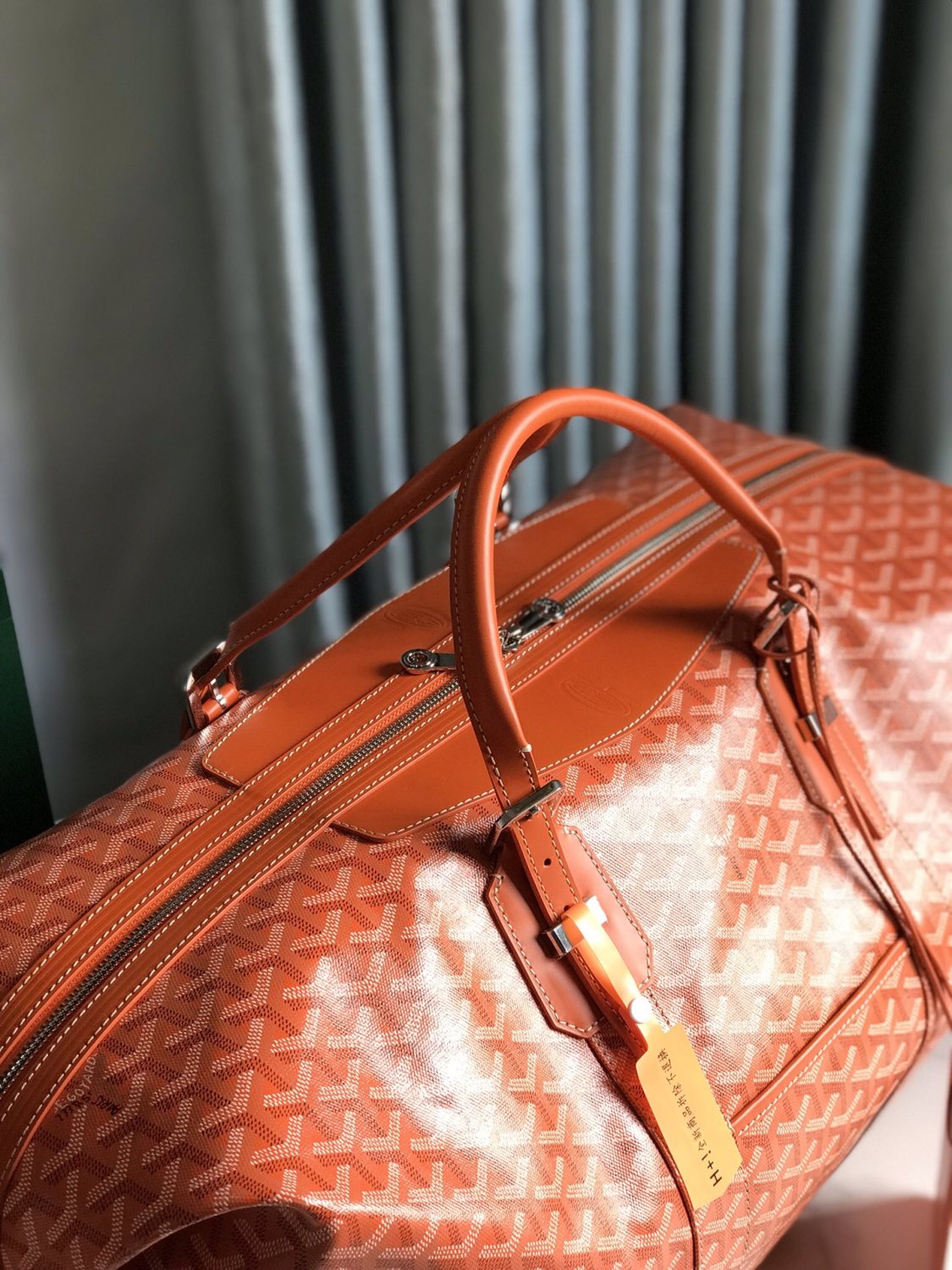 GOYARD Bowling45 Men's And Women's Fashion Classic All-over Print Zipper Closure Canvas Leather Oversized Travel Bag Bags BOWLIN045TY33CL33P #78364
