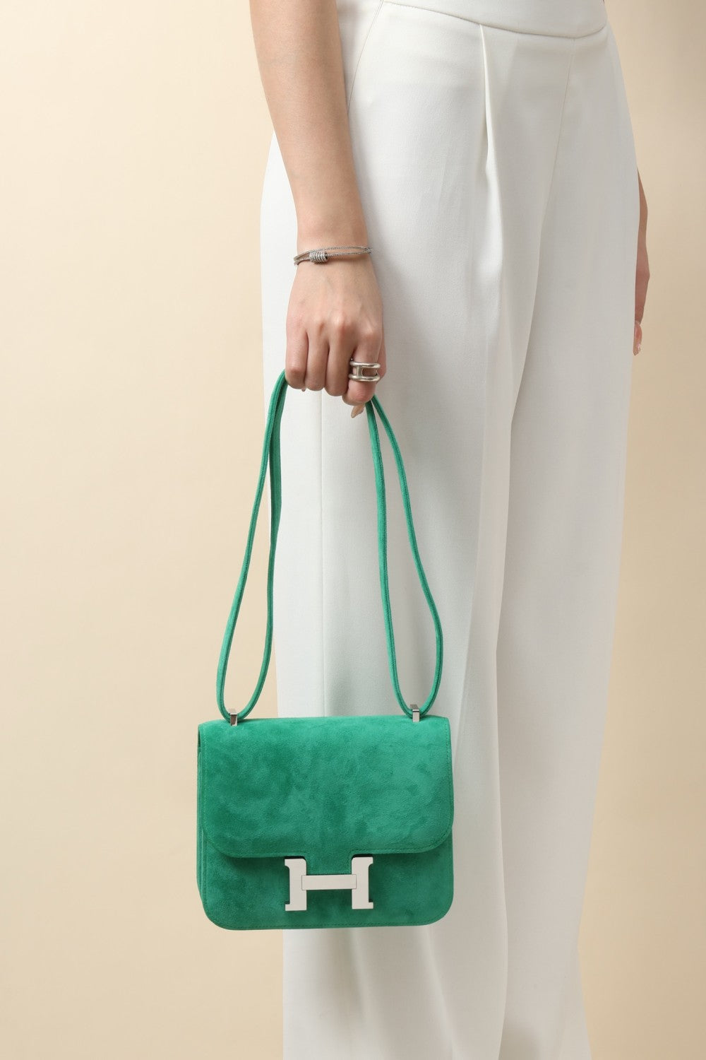 Hermès Suede Backpack Crossbody Bag #381136