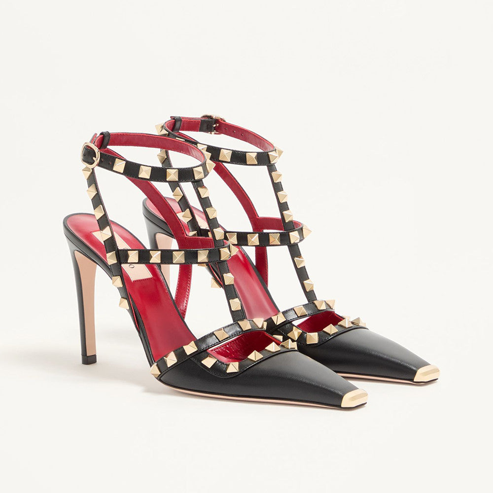 Valentino Rockstud Kidskin Pumps 100mm for Woman #385071