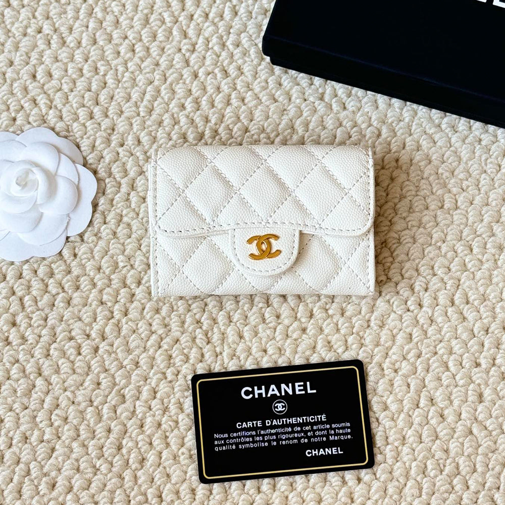 Chanel Classic Card Holder New Black Cf Caviar Calfskin Flap Card Holder With Gold Buckle Ap0214  Bag Bags #196876