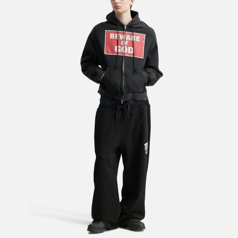 GRAILZ Project G/R Men's Women's Spring & Autumn Washed Vintage Aged Letter Printed Zipper Drawstring Cotton Hooded Sweatshirt Ngvp #1916