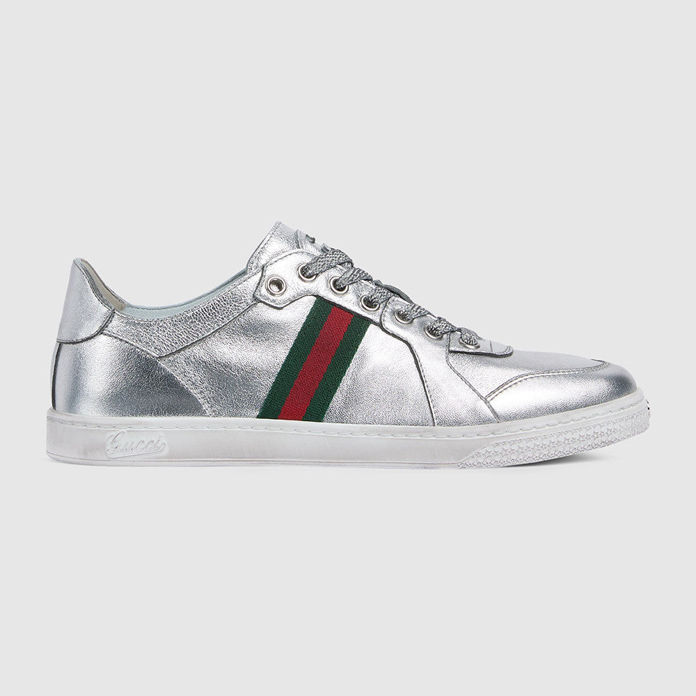 GUCCI Men's Stretch Low-top Sneaker in Sand and  GG canvas #383928