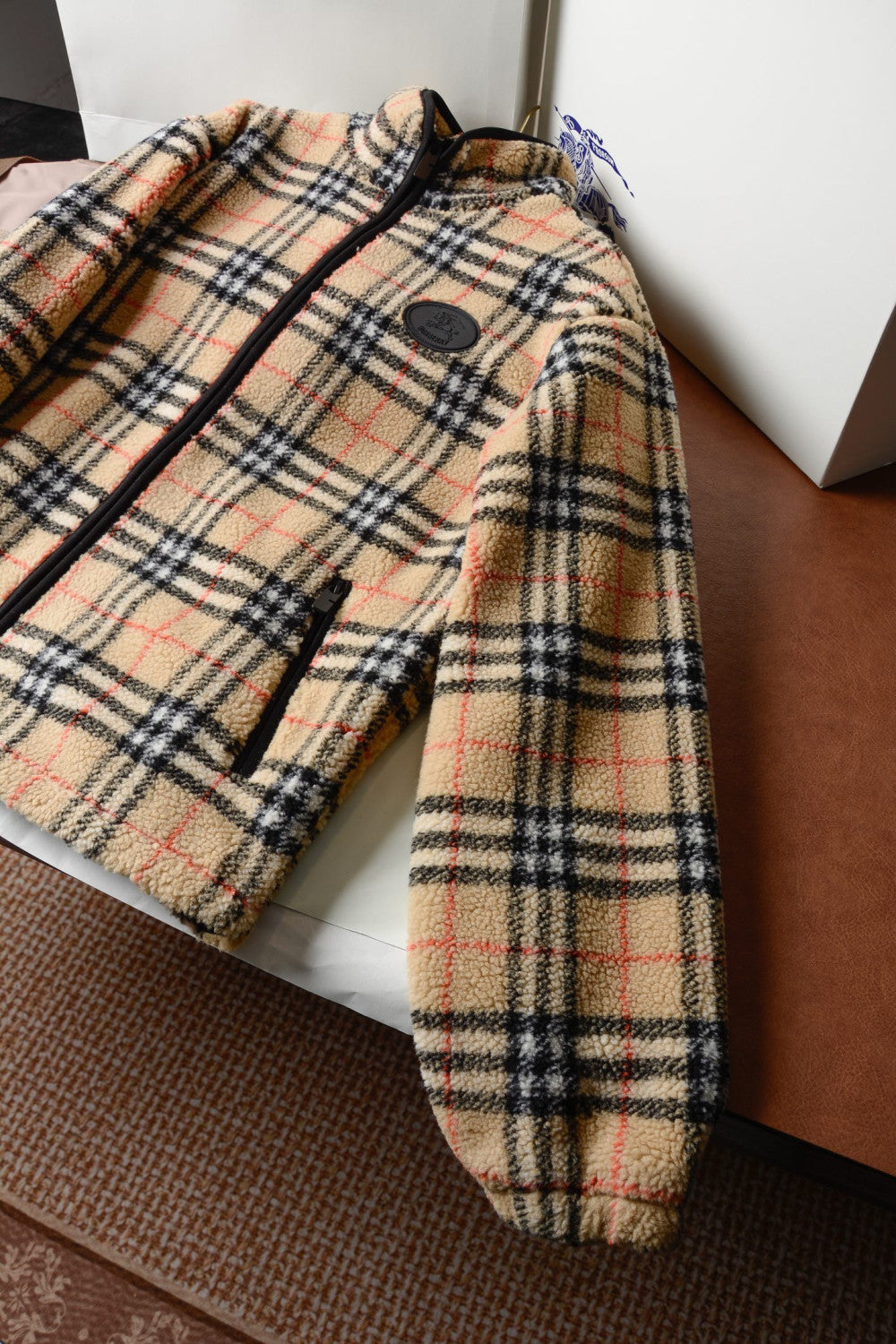 Burberry Check Wool Cashmere Blend Fleece #336391