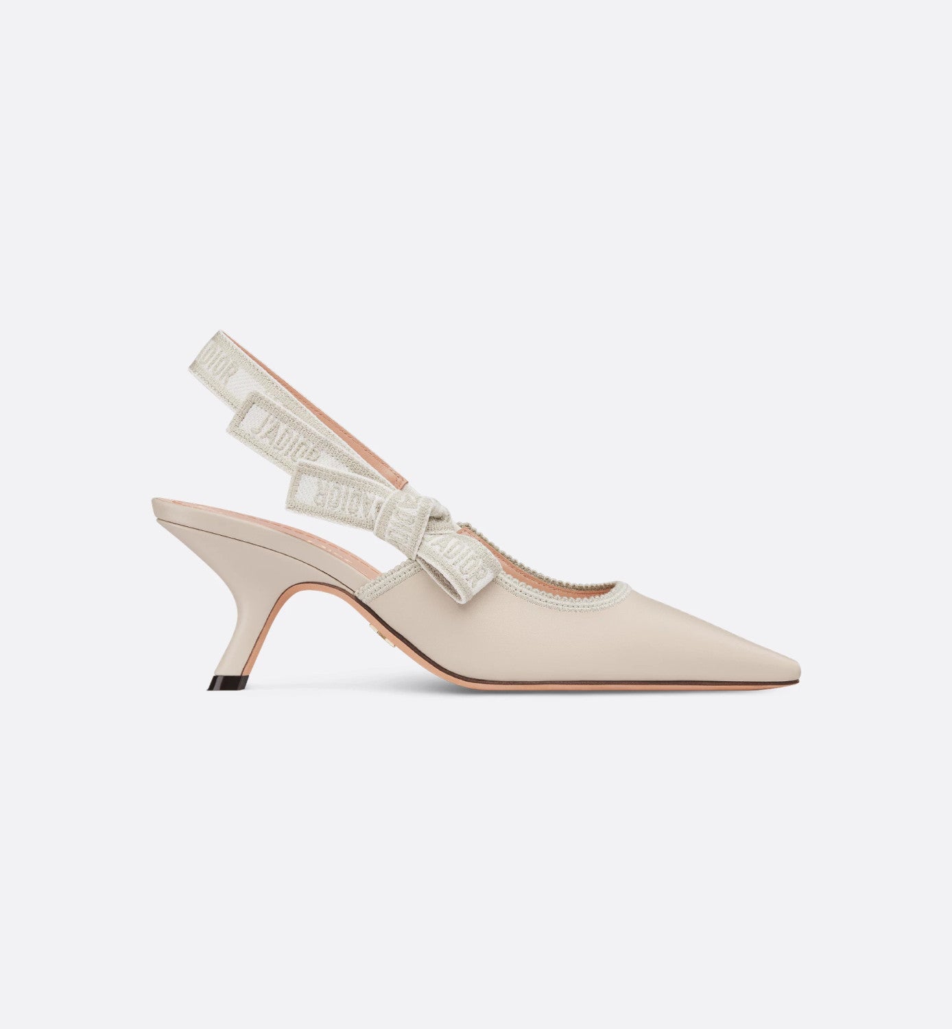 Dior Women's J'Adior Slingback Pump Embroidered Bow Leather Solid Color High-Heel Shoes Spring. Summer. and Fall Pointed-Toe Stiletto Casual Shoes Heel Height: 6.5 cm #81471