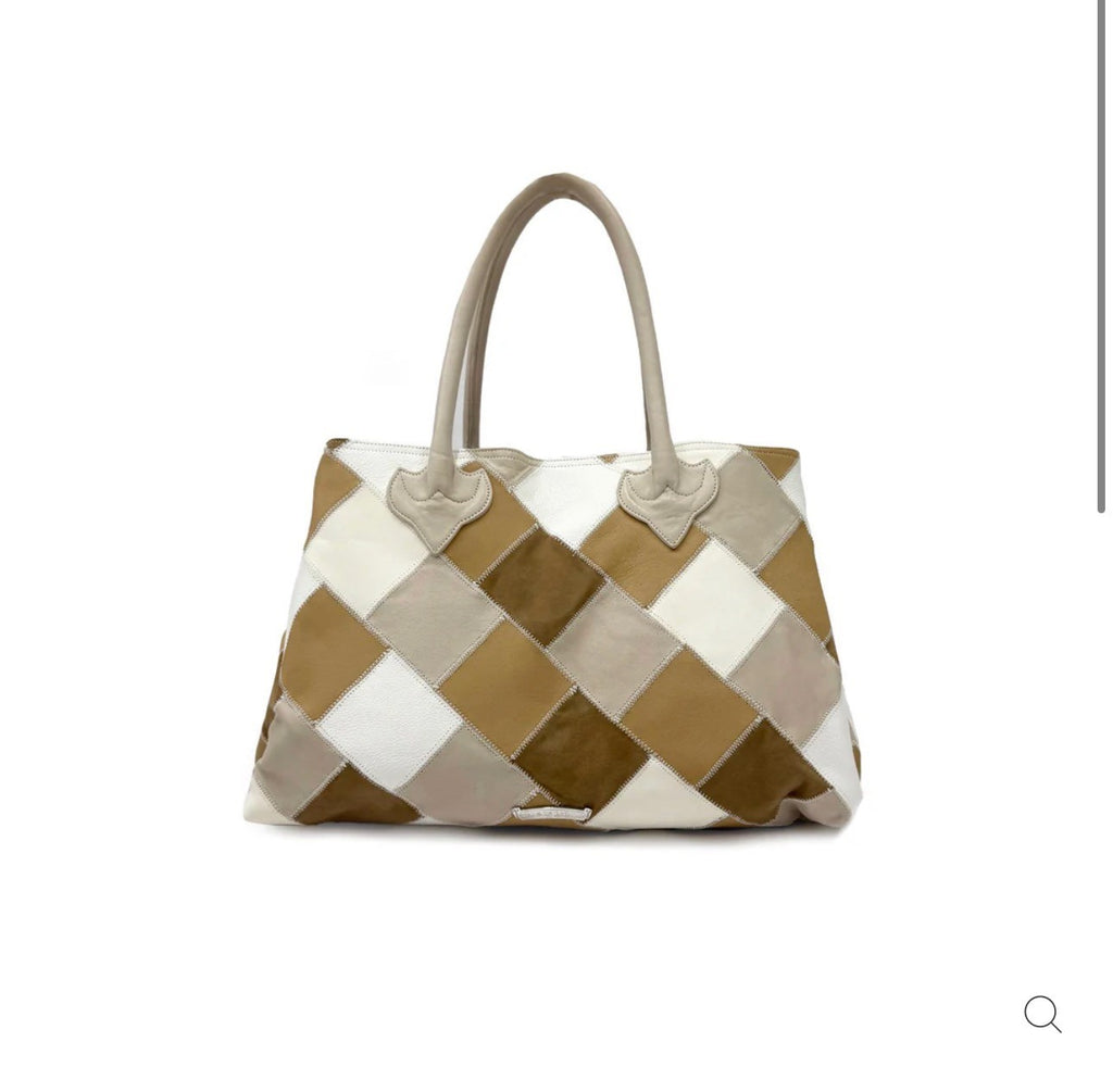 Chrome Hearts Asepne Exclusive Latest Large Heart-Shaped Tote Bag Coffee Brown Color-Block Handbag Fashionable Oversized Bag #194257