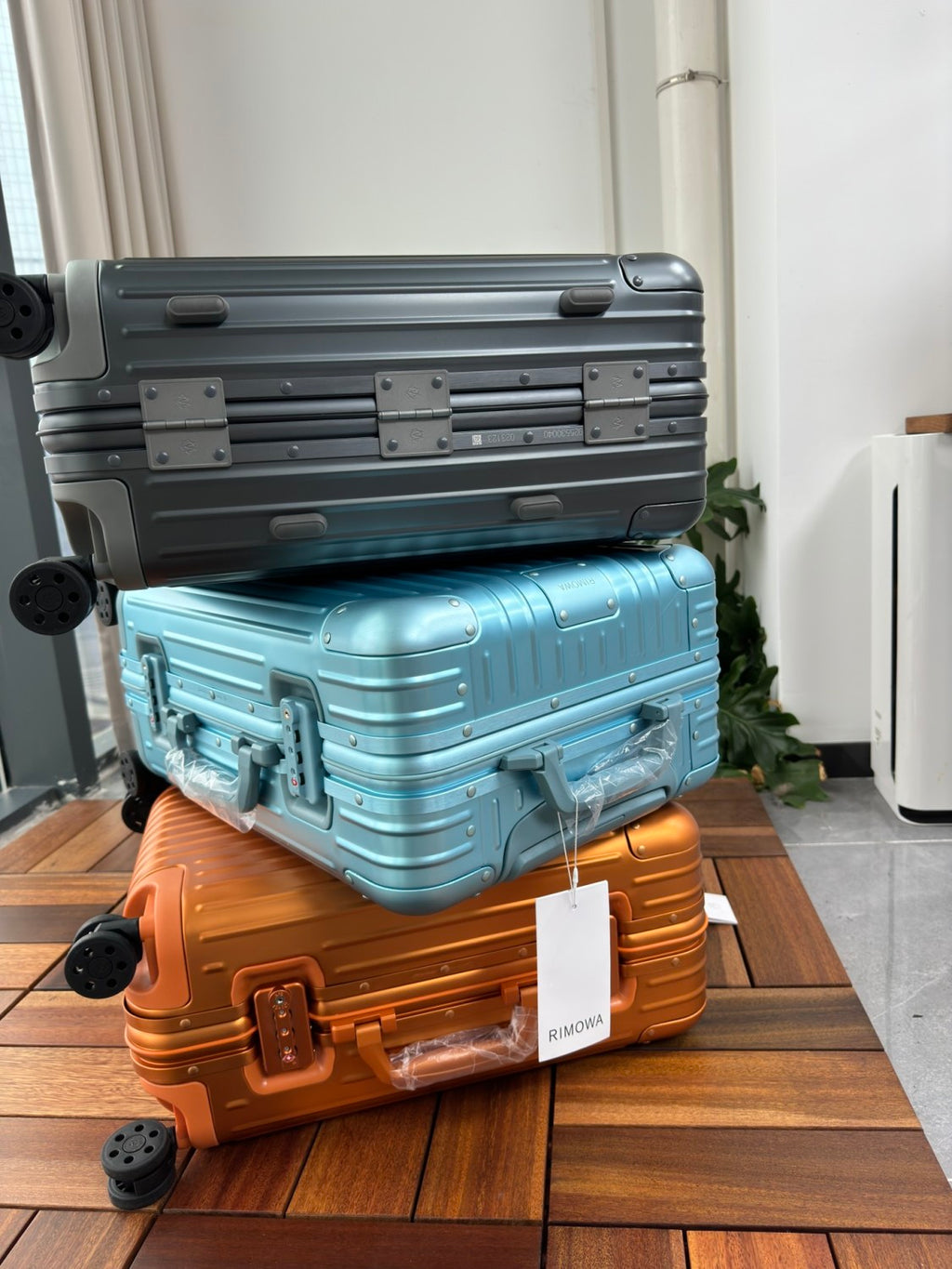 Rimowa Men's Women Solid Color Aluminum Magnesium Alloy Suitcase Suitcase Leisure 21-Inch Business Metal Shipping Trolley Case Box #76217