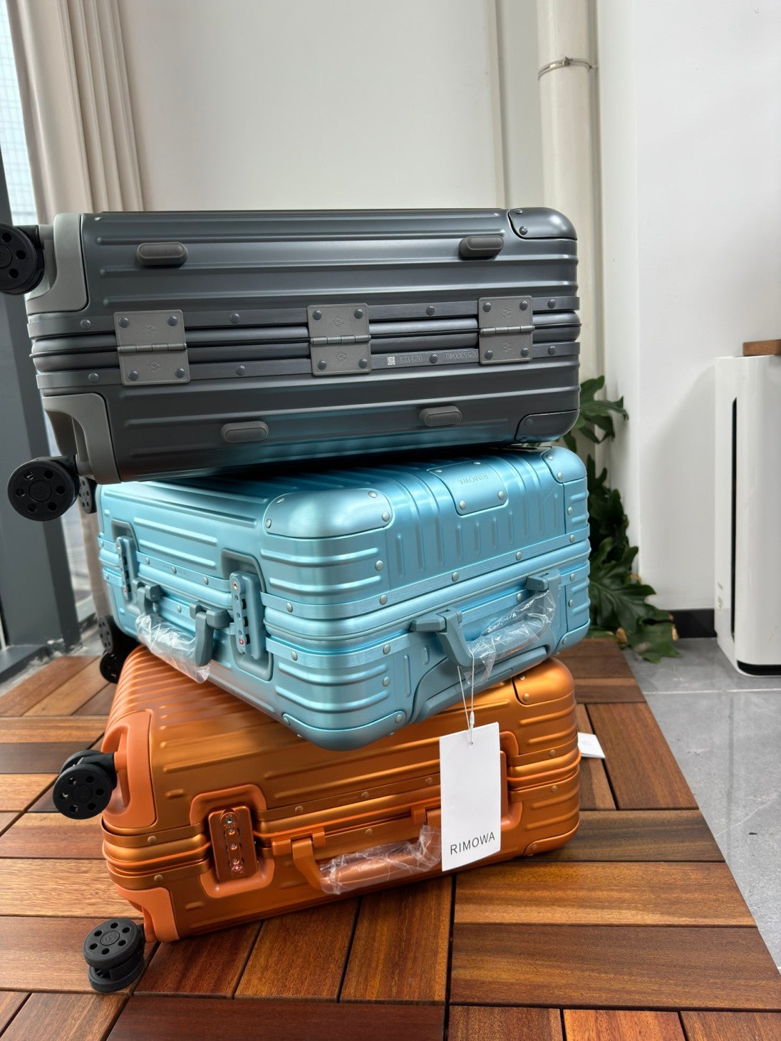 Rimowa Men's Women Solid Color Aluminum Magnesium Alloy Suitcase Suitcase Leisure 21-Inch Business Metal Shipping Trolley Case Box #76217