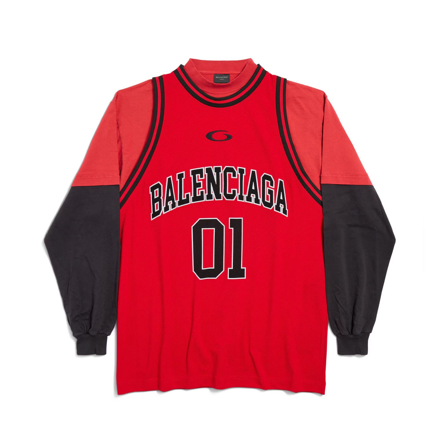 Balenciaga Men's Spring Summer Sport Mesh Plain Knit Layered Long Sleeve T-Shirt #76556