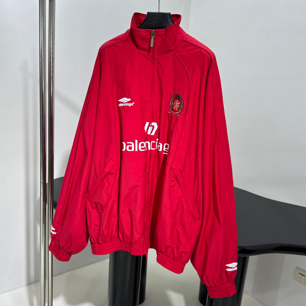 Balenciaga Men's Women's Spring And Autumn Fashion Light Standing Collar Zipper Sports Jacket Suit Casual Elastic Waist Pants Suit Set #73437