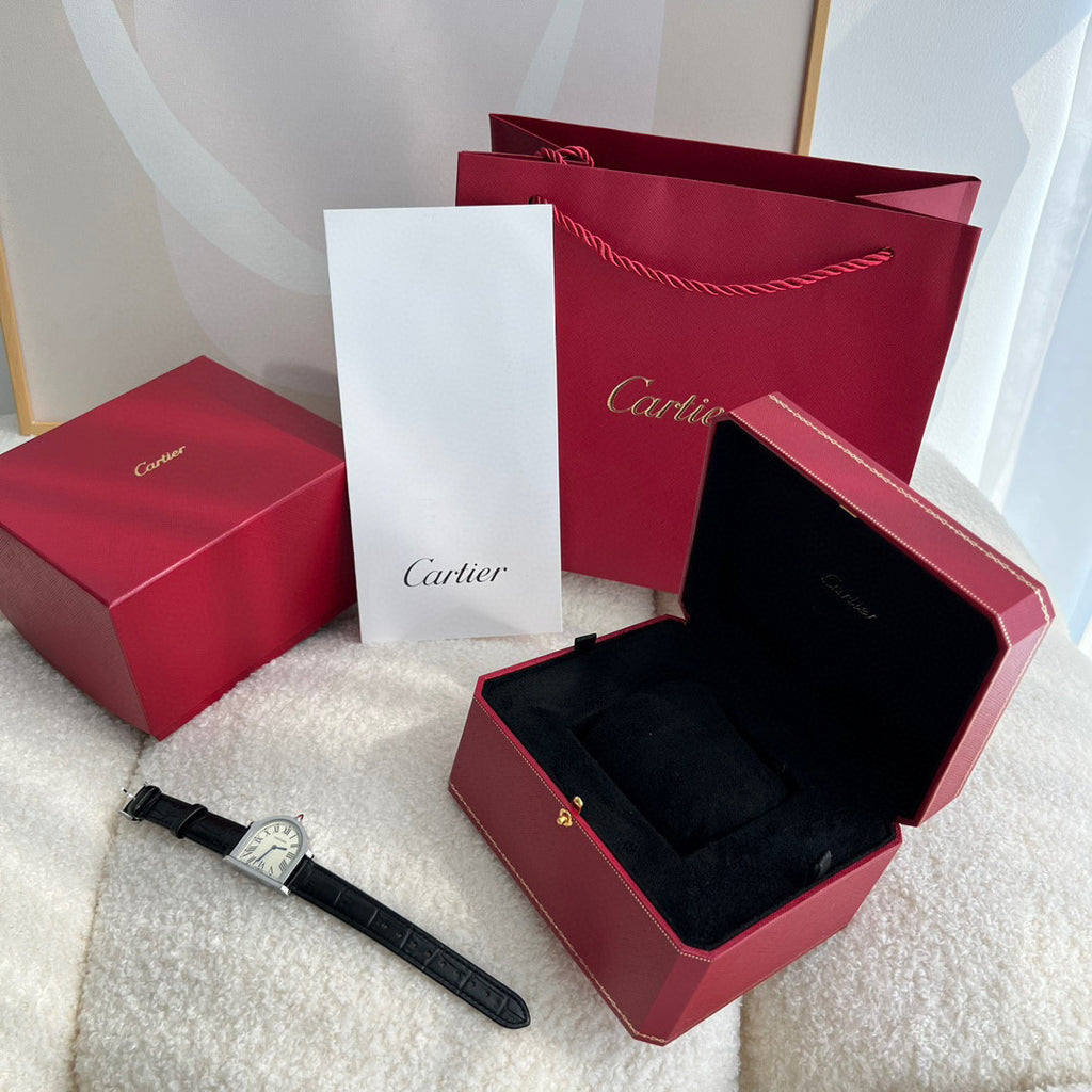 Cartier Women's Half Round Leather Strap Watch #96624