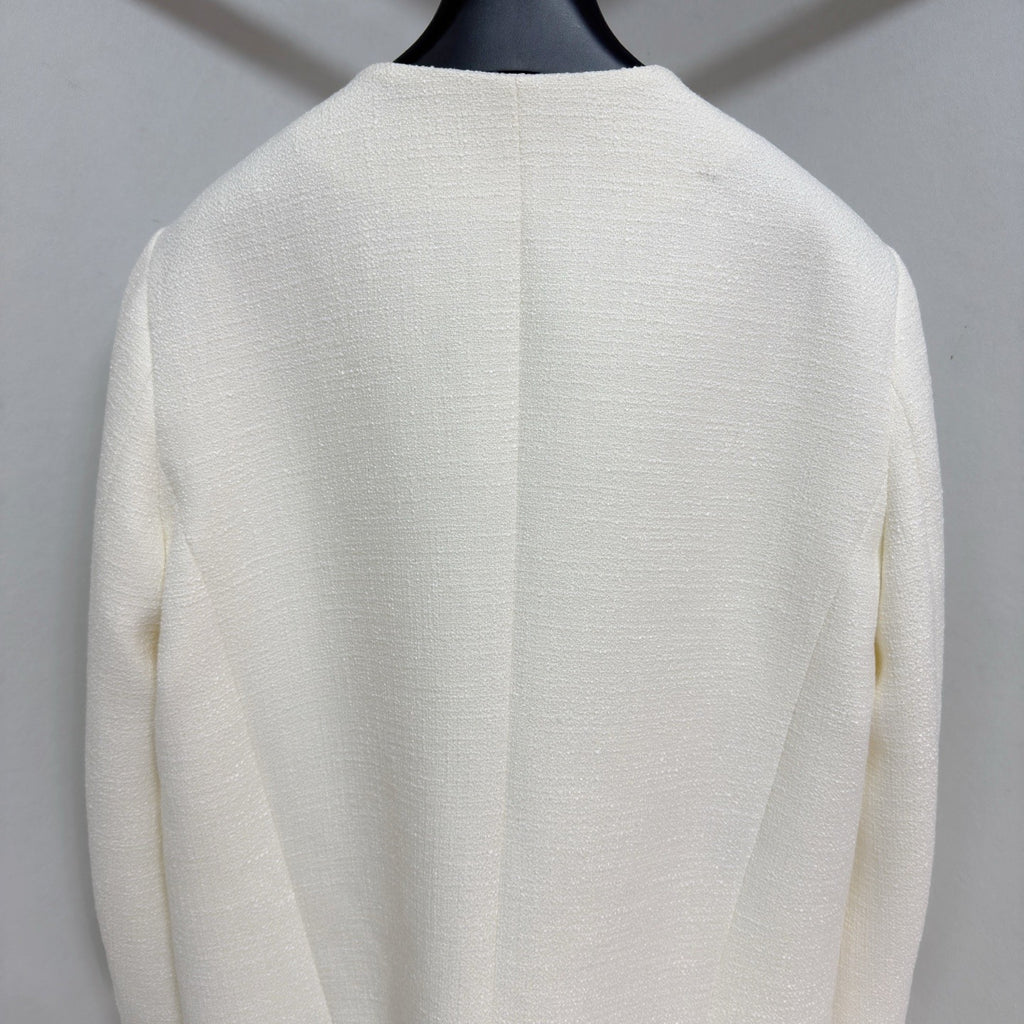 Louis Vuitton Men's Spring/Fall Solid Color Classic Casual Cotton Letter Embroidered Logo Collarless Single Breasted Long Sleeved Jacket #78269