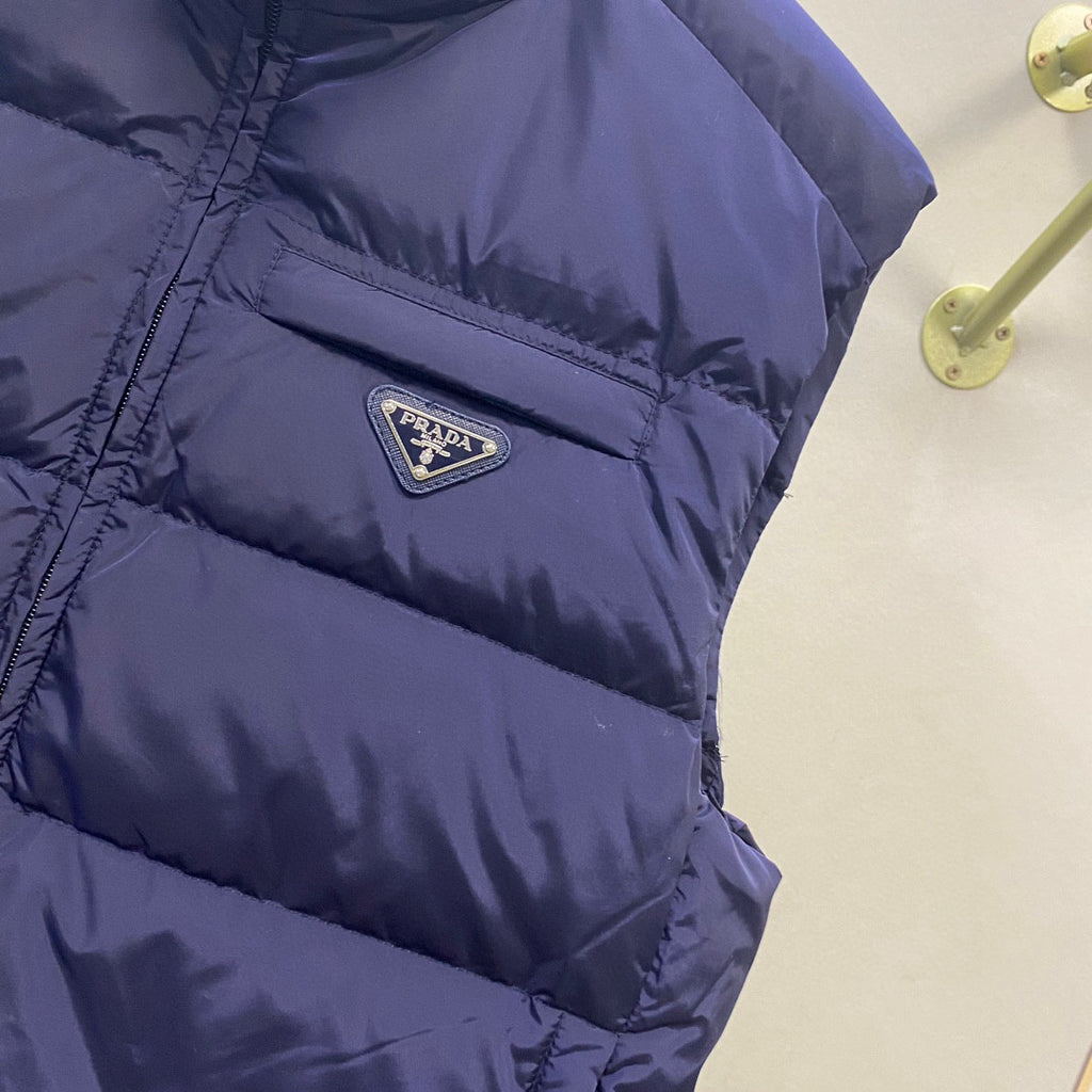 Prada Striped Sleeveless Down Vest #22111