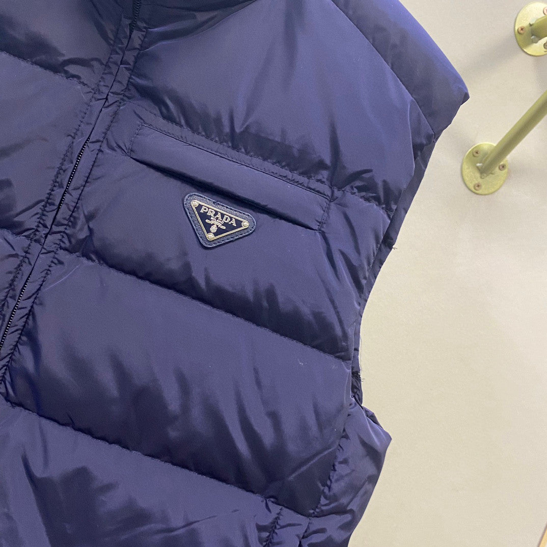 Prada Striped Sleeveless Down Vest #22111