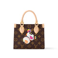 Louis Vuitton Lv X Tm Onthego Bb Women's Brown Old Flower Full Printing Removable Adjustable Shoulder Strap Coated Canvas Splicing Cowhide Tote Bag Shopping Bags Shoulder Crossbody Handbags #75413