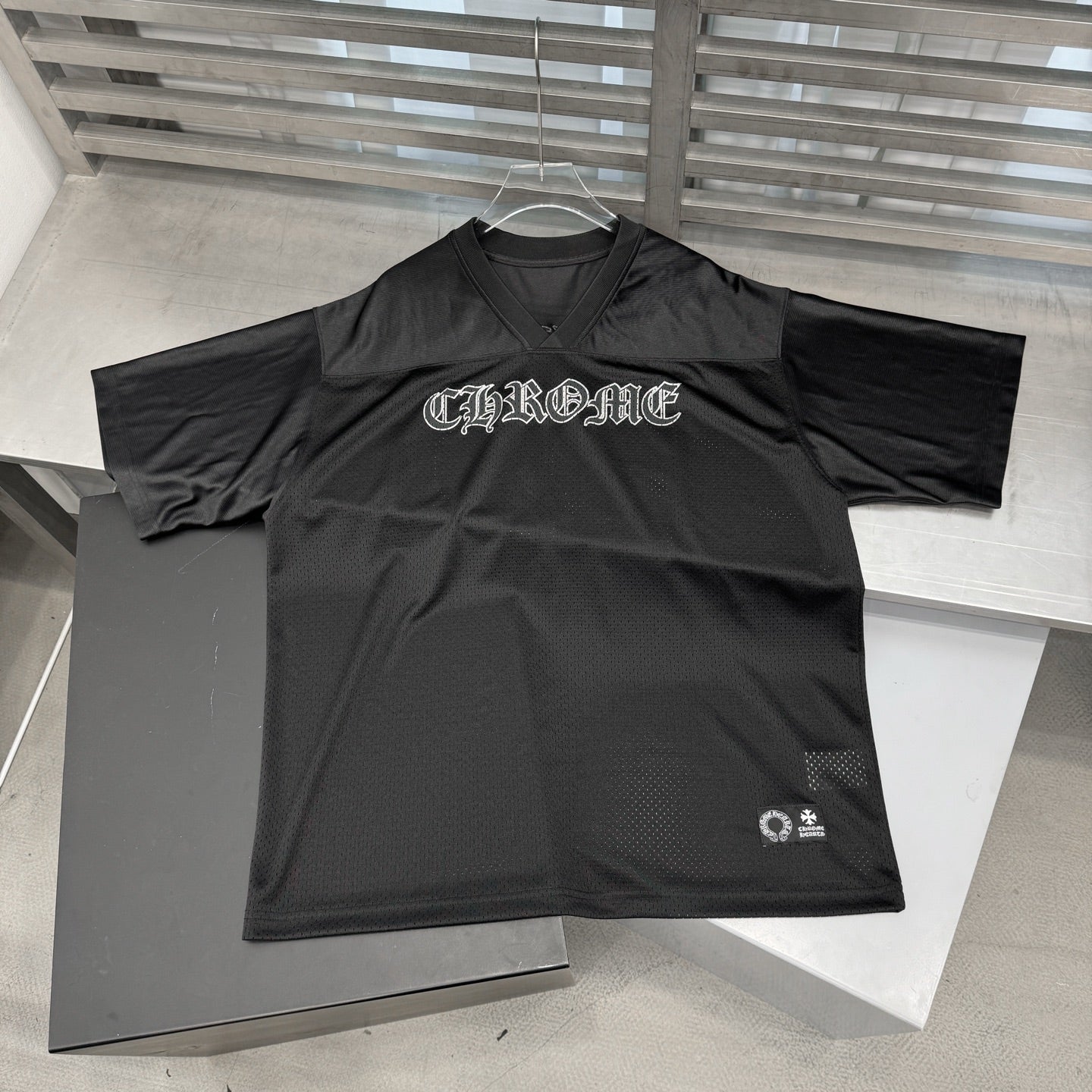 Chrome Hearts Men's Summer Solid Color Mesh Breathable Short Sleeve T-Shirt #76437