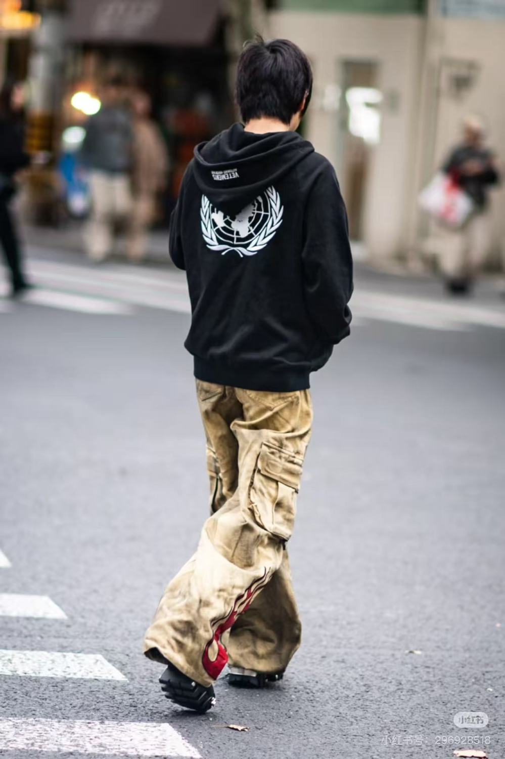 Vetements Men's Autumn And Winter Wheat Earth Short Printed Hooded Sweatshirt Zipper Embroidery High Street Trend Hoodie Jacket Ngvp #2454