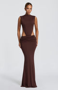 Fenella Maxi Dress - Plum Brown