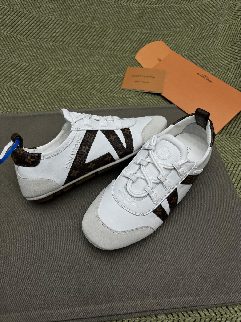 Louis Vuitton SNEAKERINA Women's Four Seasons Colorblocking Round Toe Lace Up Sheepskin Low Top Ballet Derby Shoes #77422