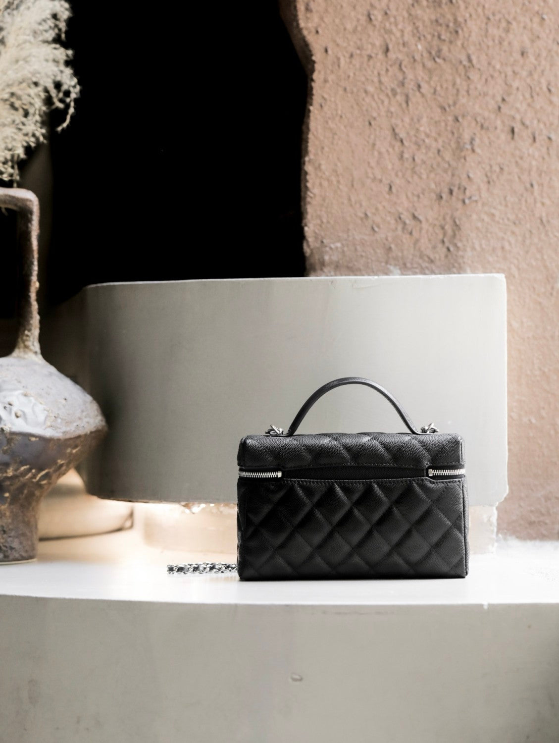 Chanel Meteor Series Star Lunchbox Bag Cosmetic Bag Box Luxury Black Leather Premium Banquet Bags Ap4854 #81422