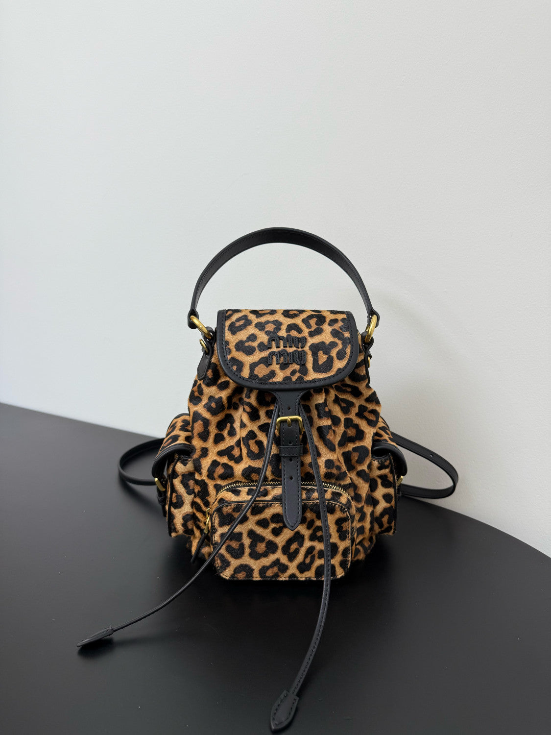 MiuMiu Honey Printed Leather Backpack #334714