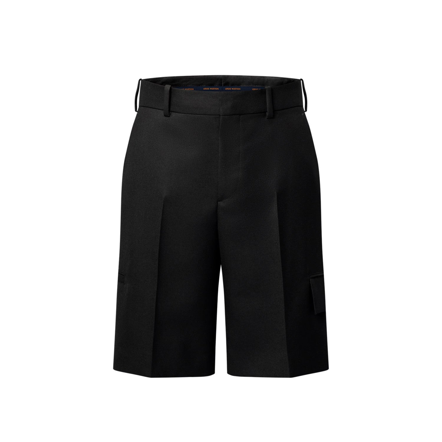 Louis Vuitton Men's Summer Solid Color Shorts with Pockets and Metallic Embellishments #75769