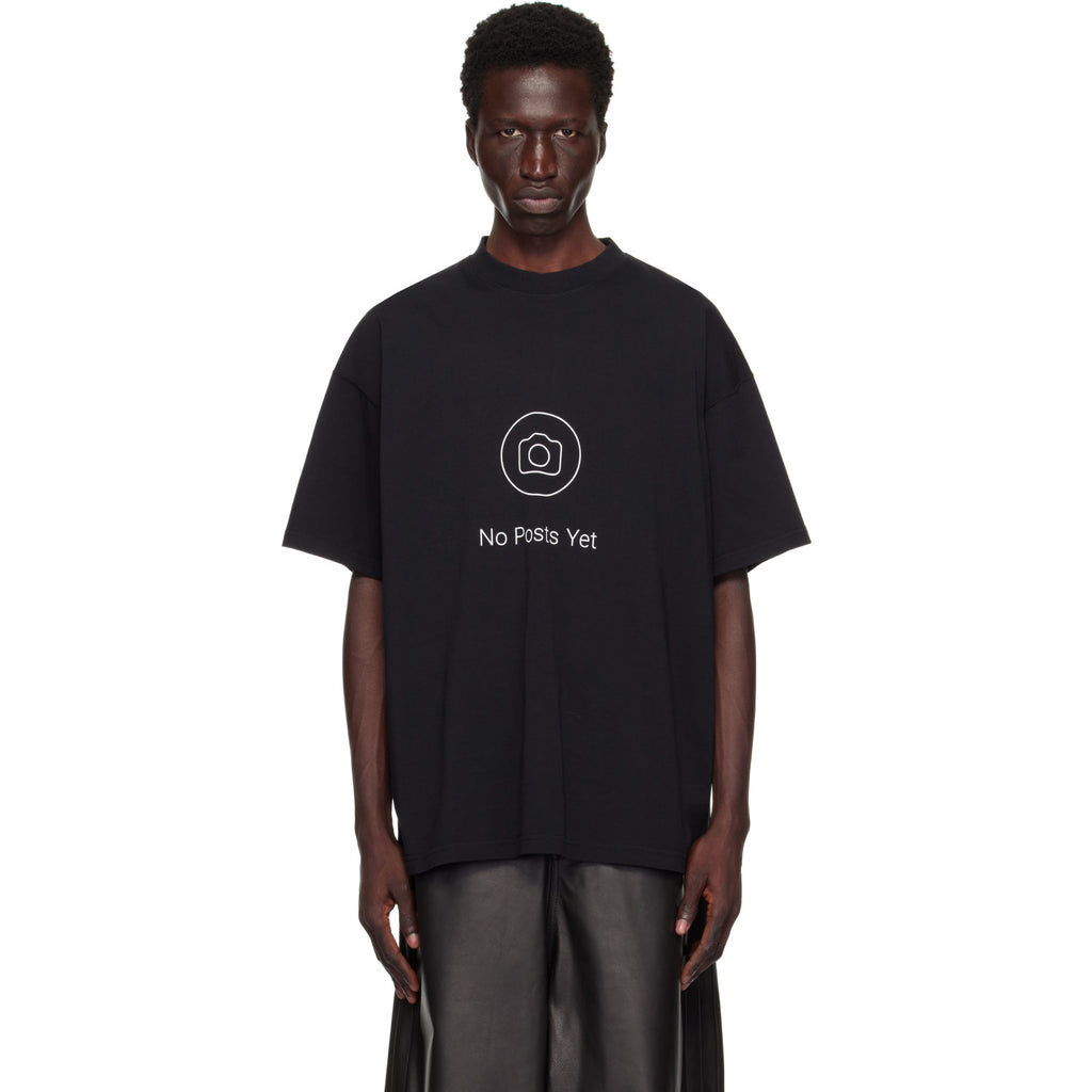 Vetements Spring And Summer Men'S Black And White Printed T-Shirt Fashion High Street Trend Round Neck Short Sleeve Loose Casual T-Shirt Ngvp #1581