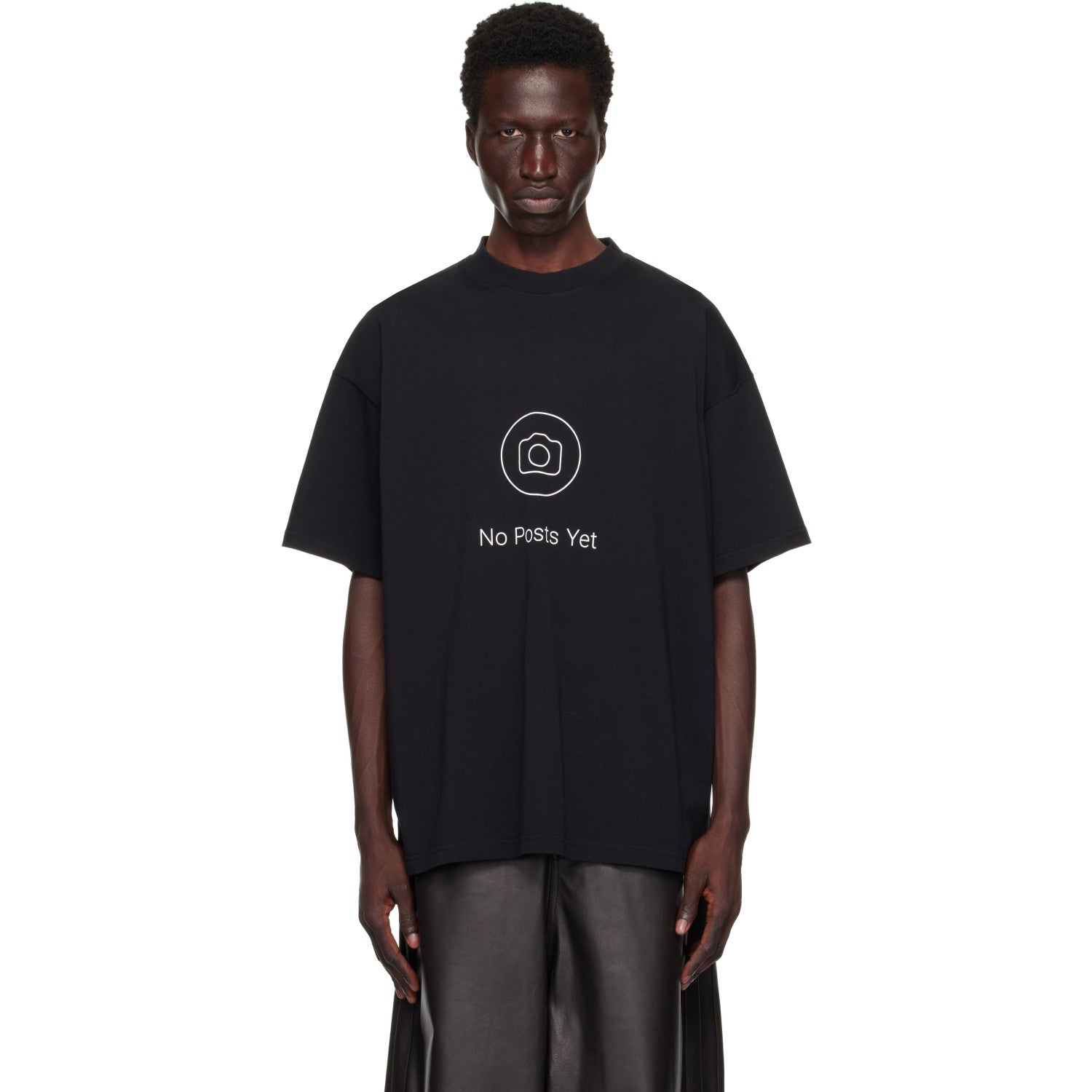 Vetements Spring And Summer Men'S Black And White Printed T-Shirt Fashion High Street Trend Round Neck Short Sleeve Loose Casual T-Shirt Ngvp #1581