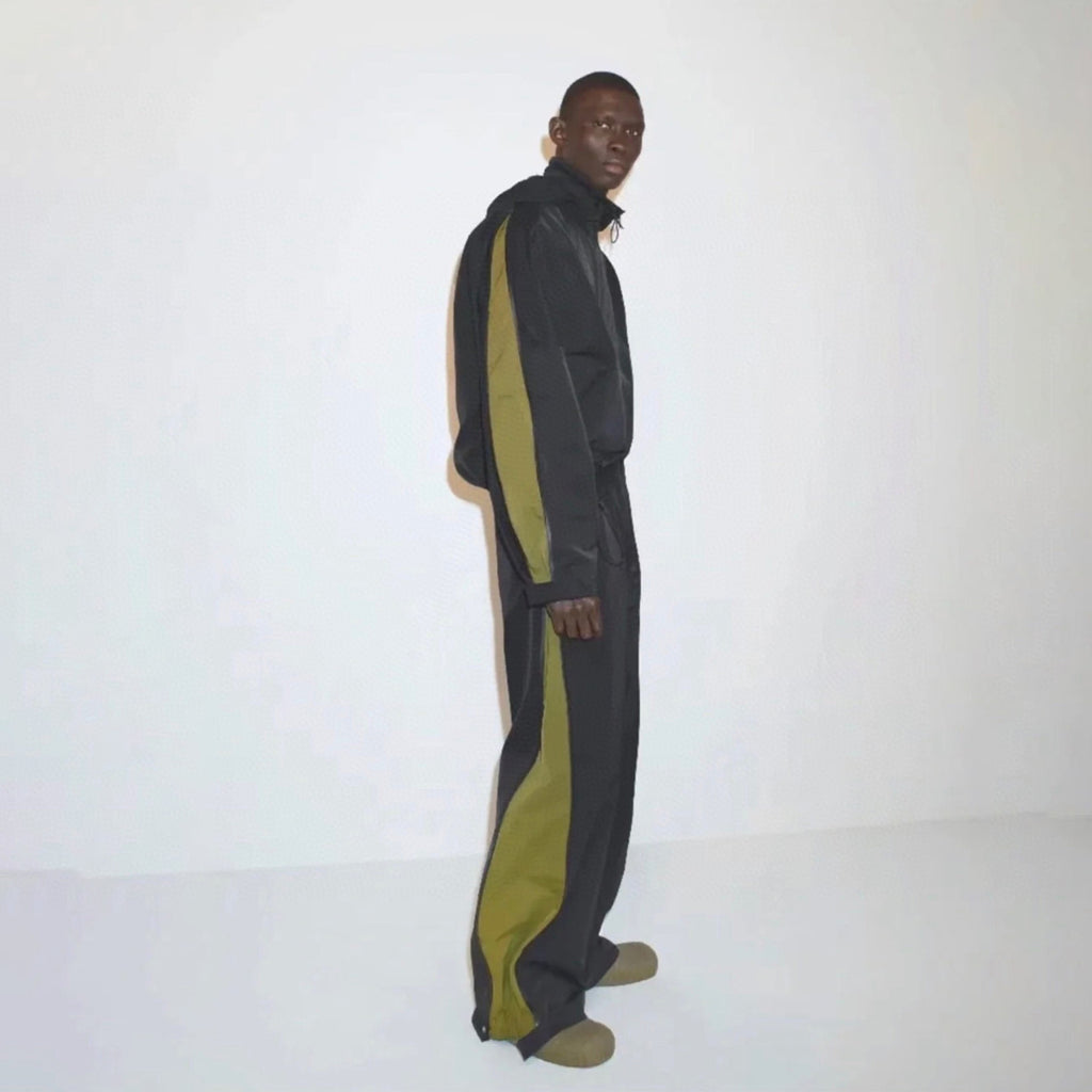 Bottega Veneta Colorblocked Zipper Drawstring Loose Hooded Jacket Casual Pants Ngvp #6874