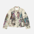 Acne Studios Men's Women's Mismatch Effect Printed Jacket Loose Straight Trousers Pants Fashion Trend High Street 3D Suit Set Ngvp #1732