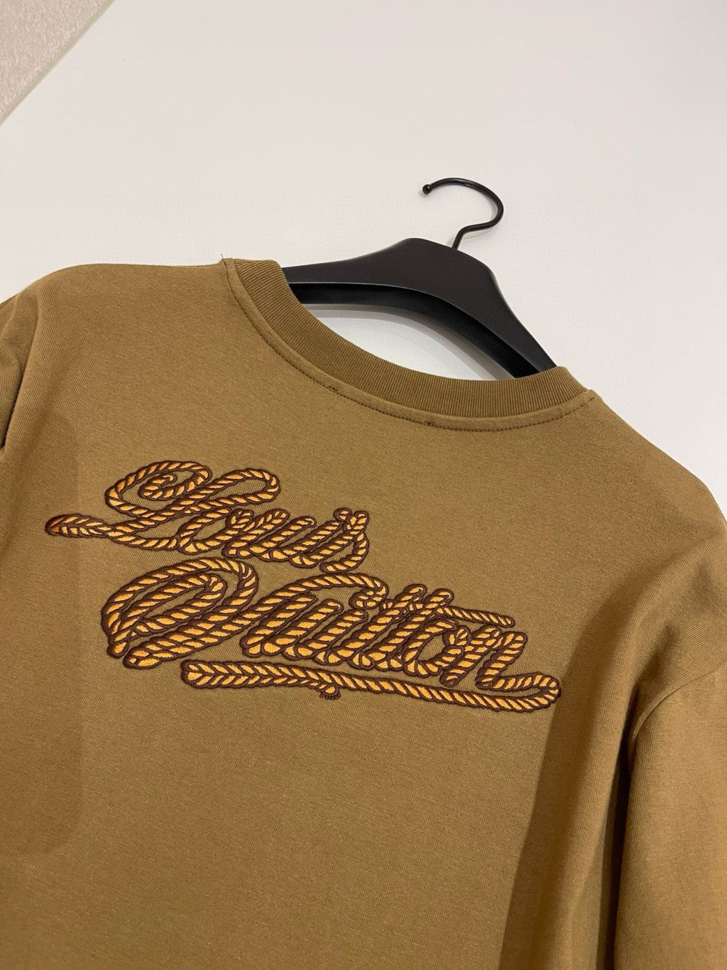 Louis Vuitton Men's Summer Solid Color Embroidered Letter Logo Round Neck Cotton Short Sleeve T-Shirt #72431