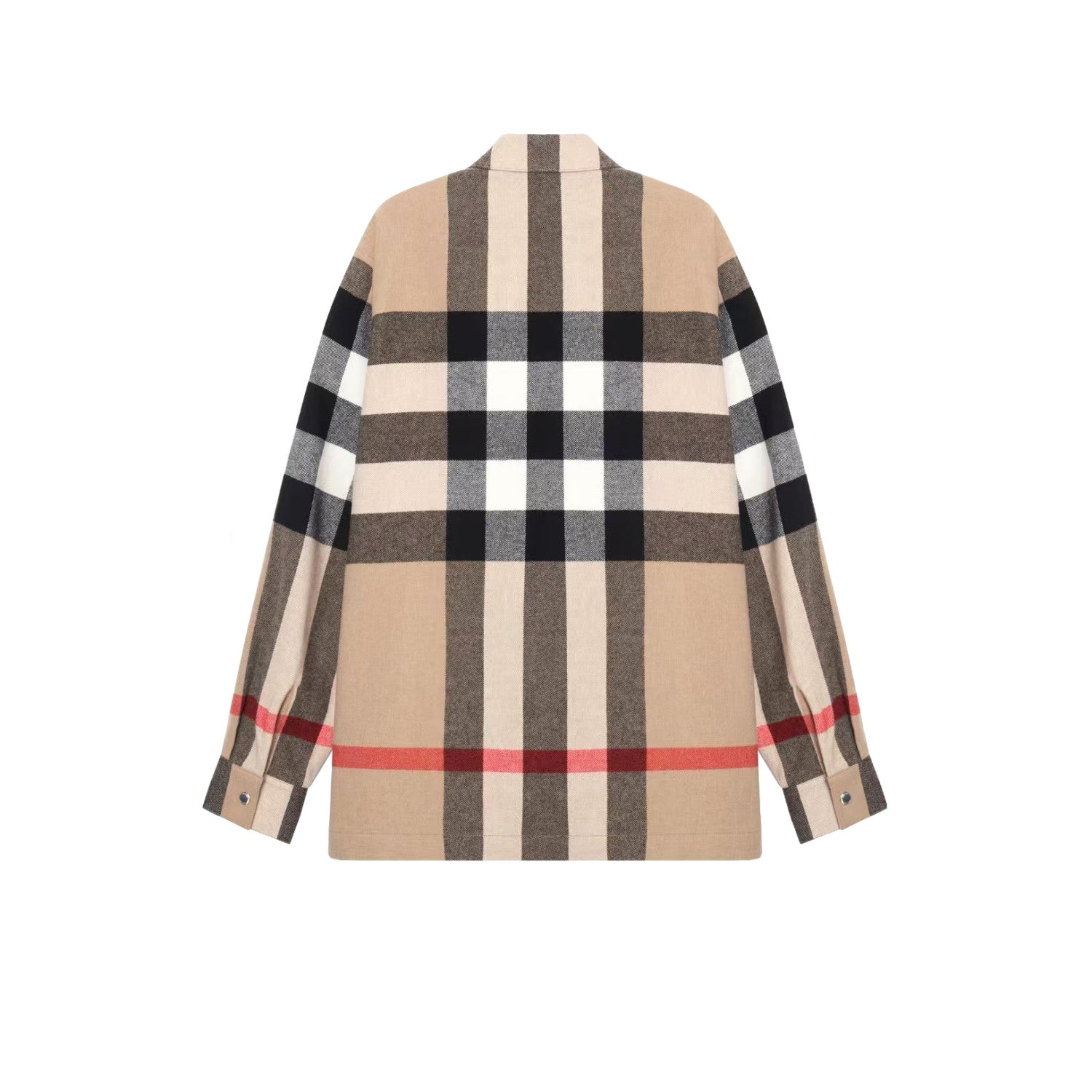 Burberry Men's and Women's Fashion Casual Collared Zipper Striped Pattern Shirt Jacket #78834